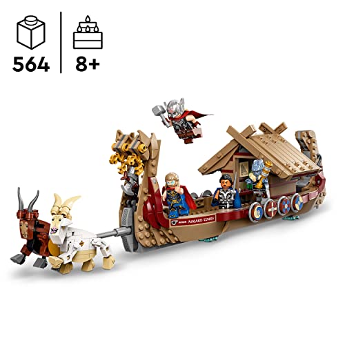 Marvel Drakkar di Thor, Set con Nave Giocattolo Vichinga da Costruire con 5 Minifigure dei Supereroi e Martello Stormbreaker, Giochi per Bambini e Bambine da 8 Anni in su, Idee Regalo 76208 - Lego - Immagine 2