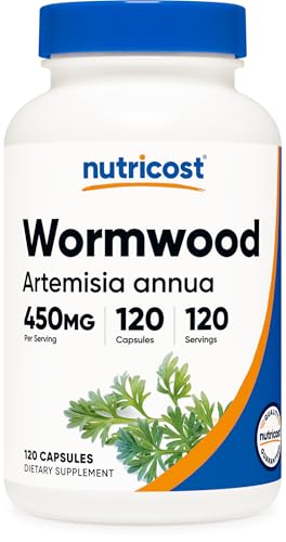 Nutricost Wormwood Capsules 450mg 120 Capsules - Vegetarian Caps, Gluten Free and Non-GMO
