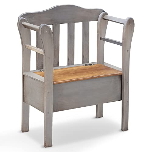Peaceful Classics Bench with Storage - Small Wooden Storage Bench