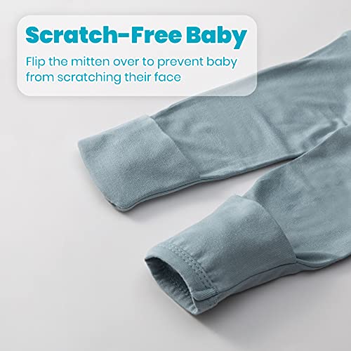 Newborn Baby Knotted Gown, Super Soft Silky Infant Long Sleeve Sleeper For Baby Girl And Boy Sleeping Bag With Mittens And Hat & Bowknot Set (Extra Long),Coming Home Outfit #TOP4