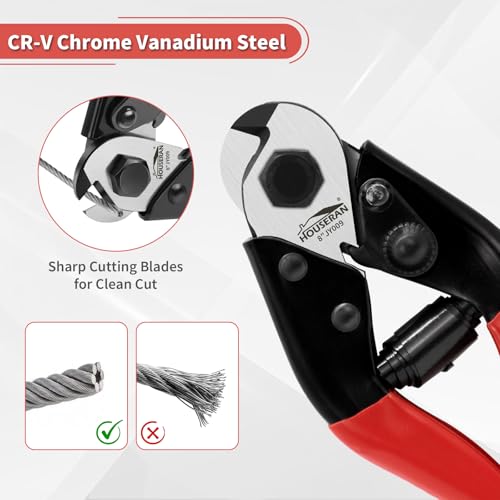 Image of 8 Inch Cable Cutters Heavy Duty, Seal Cutter for Truck Driver