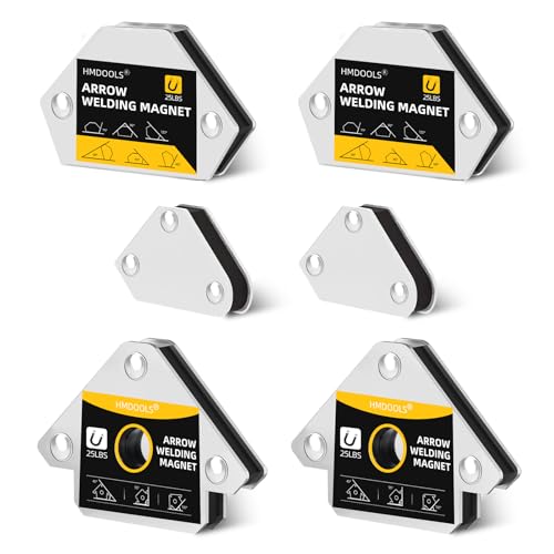 6-Pack Welding Magnets Set 25/10LB Multi-Angle Clamps Welding Accessories