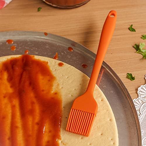 MOZCADA Cozinha Pincel de Silicone, Laranja, 20.5 x 3.5 x 1 cm