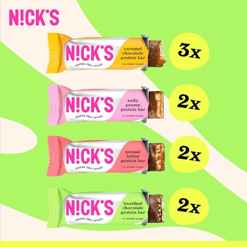 Miniatura 2 de Nicks Mix De Barritas Proteina, Keto Protein Bar De Chocolate 4g Carbohydratos Netos 15g Proteína Y 5g Colágeno Sin Azúcar Añadido Low Carb Proteicas Snacks Sin Gluten 9x50g