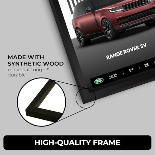 Image of Range Rover Poster | Framed Poster of Land Rover Range Rover A4 Sized (31 x 23 cm) | Cars Posters for Wall, Gift for Boys, Supercar Frame | Car Frames | Car Posters for Wall, Bedroom, Hostel, Study Room