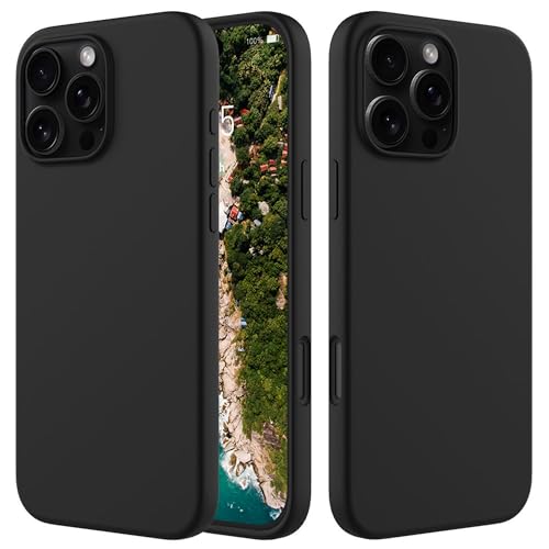 Image of ArmourPro Silicone Back Case for iPhone 16 Pro Max, Soft-Touch Case | Black
