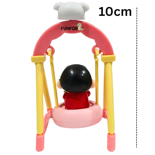 Image of FUNFOB Shinchan Action Figure Height- 10cm | Shin chan Figurine Cartoon Figures Toys for Boys & Girls PVC Multicolour | Swing - Eating