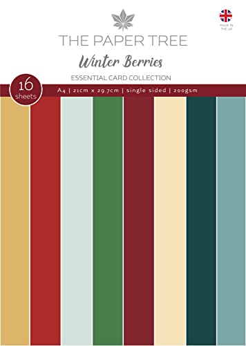 The Paper Tree Winter Berries-Essential Colour Card, Multicoloured, A4 - Image 2