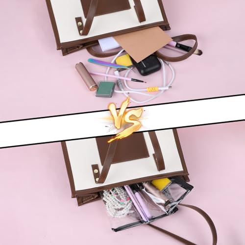 5 Pcs Small Clear Makeup Pouches, Waterproof Cosmetic Bag with Zipper Portable Cosmetic Case Travel Organizer Kit Storage Holder for Purse Lipstick Travel Makeup Bathroom Vacation Organizing (Black)4