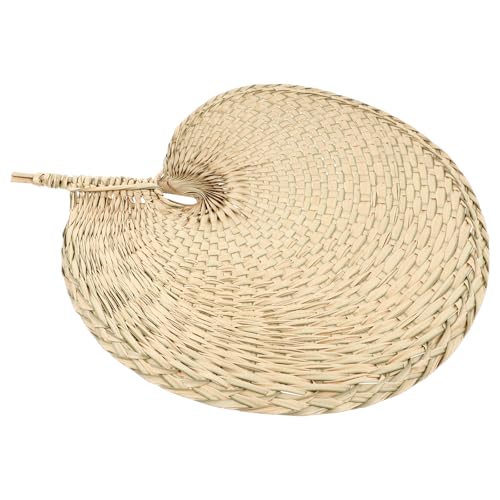 BESPORTBLE Palm Leaf Portable Fan Handheld for Summer Cooling Home Wall Decoration Natural Woven Straw Design