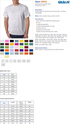 Gildan Large Men's DryBlend Classic T-Shirt2
