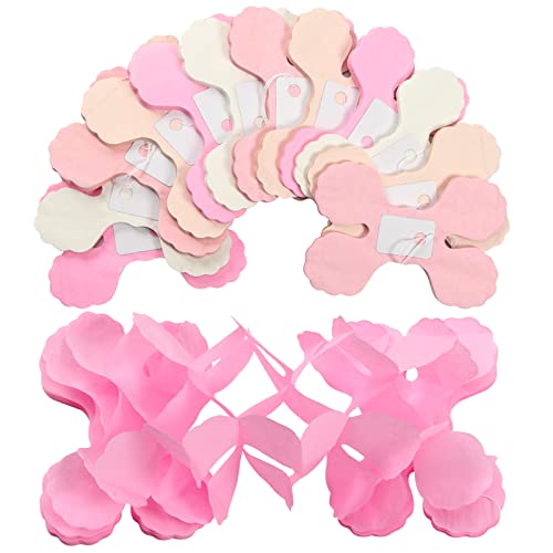 Image of Pink-White Peach Party-Decorations Streamers Garland - 157Ft Four-Leaf Clover Hanging Banner,Wedding Girl Birthday Baby Bridal Shower Engagement Bachelorette Decor Hugtmr