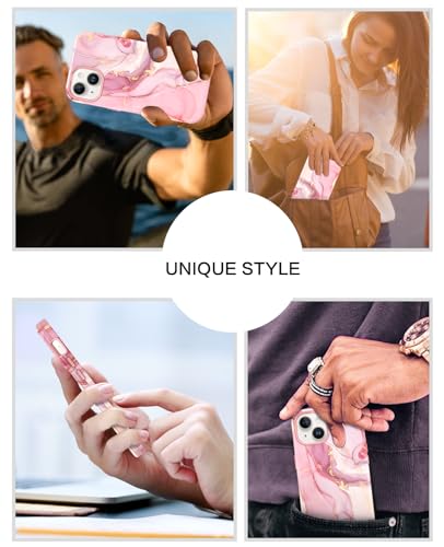 Coque iPhone 13 14 antichoc 3 en 1 silicone souple marbre