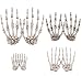 8 Pack Halloween Skeleton Hands Realistic Life Size Severed Plastic Skeleton Hands for Halloween Themed Party Decoration Props
