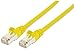 Intellinet Network Patch Cable, Cat7 Cable/Cat6A Plugs, 2m, Yellow, Copper, S/FTP, LSOH/LSZH, PVC, RJ45, Gold Plated Contacts, Snagless, Booted, Polybag