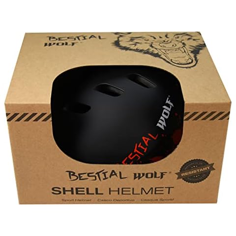 Bestial Wolf Shell Casco Universal Helmet Unisex Ajustable de 8 a 99 años Cover