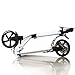 FNN-Scooter Micro Trottinette, Grande Trottinette Blanche, Trottinette Adulte Jeune avec Double Suspension Double Frein, Trottinette Pliante Élégante, Charge 150KG (Non Électrique)