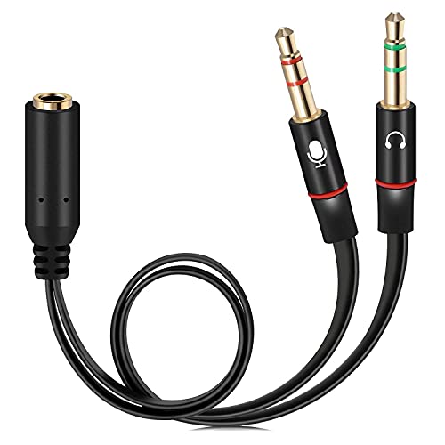 AdzMozi Gold 3.5mm Audio Y Splitter Cable Pack of 1 - Image 2