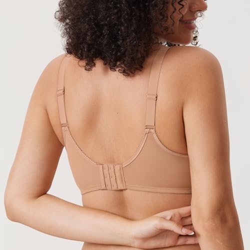 Image of DELIMIRA Women's Seamless Tshirt Bras Plus Size Full Coverage Underwire Lightly Lined Bra Up to F