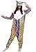 Produktbild Jumpsuit Onesie Tier Karton Fasching Halloween Kostüm Sleepsuit Cosplay Overall Pyjama Schlafanzug Erwachsene Unisex Lounge Kigurumi,M,Scheckig Panther