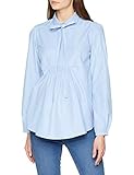  MAMALICIOUS Damen Umstandsbluse MLABANDA L/S SOLID Shirt TOP, Blau (Cerulean), 38 (Herstellergröße: M)