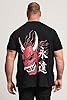BadRhino Big & Tall Black Japanese Graphic T-Shirt - Men's - Plus Size Curve #3