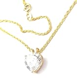 18K Gold Diamond Heart Necklace