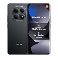 XIAOMI Redmi Note 15 Smartphone (8+256 GB) – Handy mit Android, 6000-mAh-Akku, wassergeschützt, 108-MP-Kamera, 6,77" FHD+ Display, Schwarz, 2 Jahre Garantie – Ansicht 1