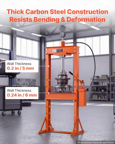 Image of VEVOR 20-Ton Hydraulic Shop Press, H-Frame Shop Press with Two-Speed Pump