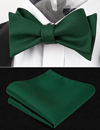 Image of Alizeal Mens 2pcs Solid Self-tied Bow Tie Set