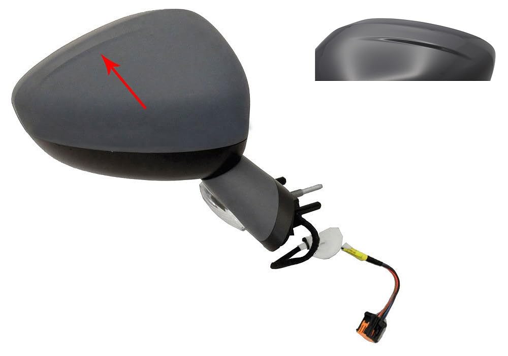 ALKAR 6156868 Rétroviseur extérieur chauffant avec capteur de température Rabattable électriquement convexe avec éclairage périphérique droit Compatible avec CITROËN C4 II 5 portes B7, NC