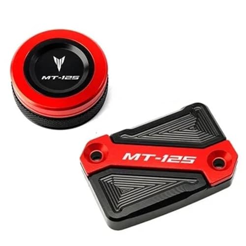 Bouchon de liquide de frein et d'huile pour Yamaha MT125 de 2008 à 2022 Rouge