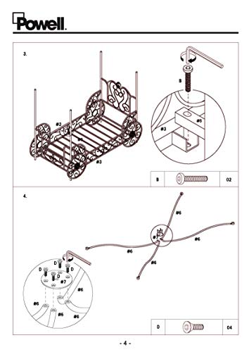 Powell Furniture Princess Rebecca Sparkle Silver Twin Size Canopy Bed #TOP6