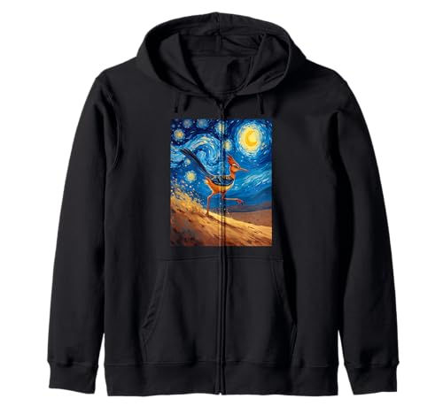Roadrunner de Van Gogh Roadrunner Speedy Bird Animal Lovers Sudadera con Capucha