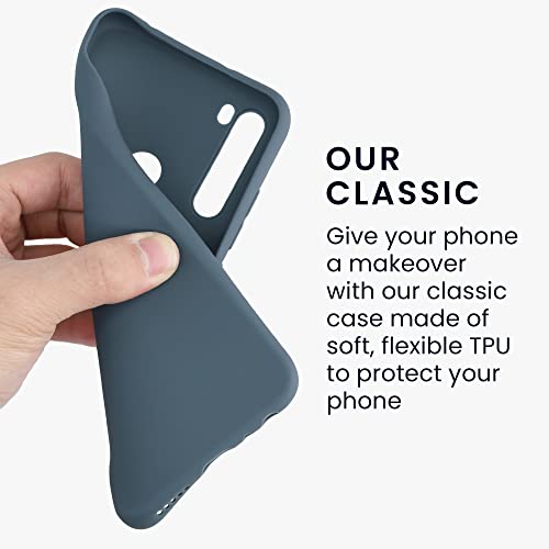 kwmobile Hülle kompatibel mit Xiaomi Redmi Note 8T Hülle - weiches TPU Silikon Case - Cover geeignet für kabelloses Laden - Dunkler Schiefer