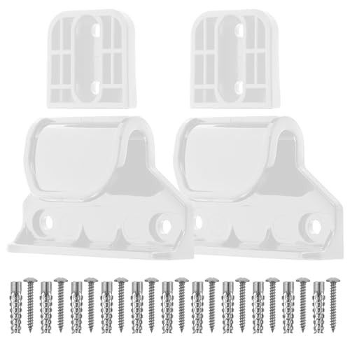 Supports et loquets pour barrière rétractable plastique blanche