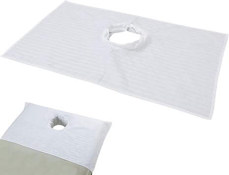 SOIMISS Spa Bed Cover with Face Hole Comfortable Massage Table Sheet for Beauty Salon Salon Massage Cloth Lightweight Disposable Satin Cloth 31.49X19.68In