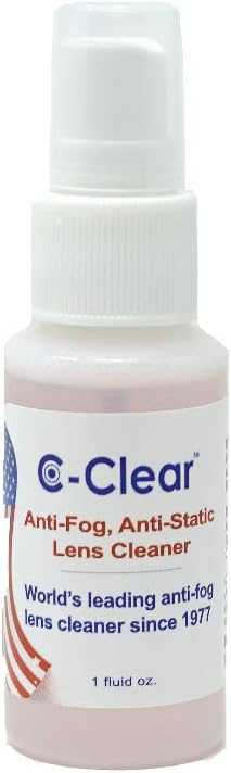 C-Clear Anti-Fog, Anti-Static Lens Cleaner for PPE Face Masks and Goggles (1 oz.) (Pack of 10)