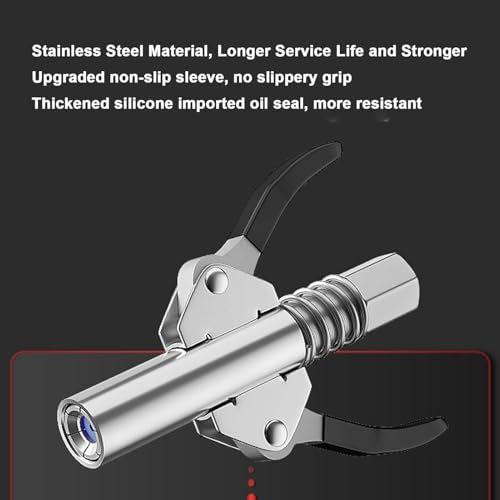 Bloqueio de acoplador de graxa, ferramenta de ajuste de graxa, Spray de graxa com alça dupla, Válvul
