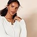 Amazon Essentials Women's Lightweight Crewneck Cardigan Sweater (Available in Plus Size), Ivory, Medium