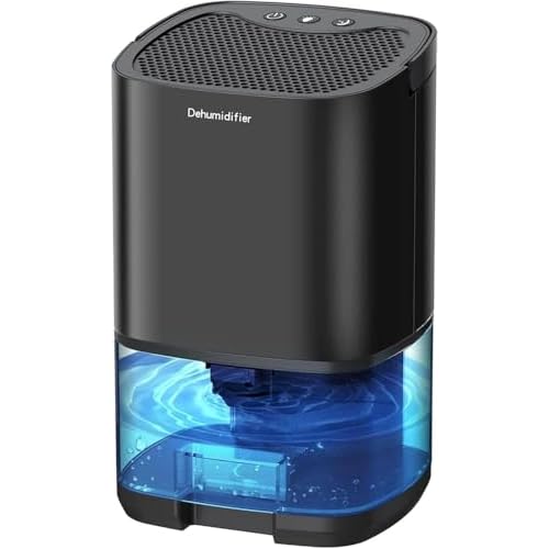 Gocheer Dehumidifiers for Bedroom 35oz Small Dehumidifier for Home 2500 Cubic Feet(350sq ft) with 7 LED Lights, Ultra Quiet & Auto Shut off Dehumidifier for Bathroom Basement Closet Garage R