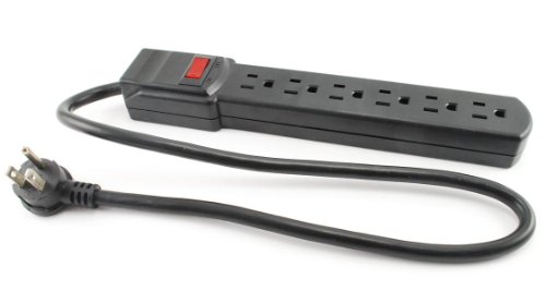 6 Outlet Surge Strip, Horizontal, 90 Joules, 24In (2 Ft.) Cable #TOP1