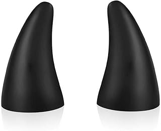Devil Horns Sticker, 2 PCS Halloween Car Decals, 3D Automotive Exterior Accessories, Car Roof Sticker (Black)