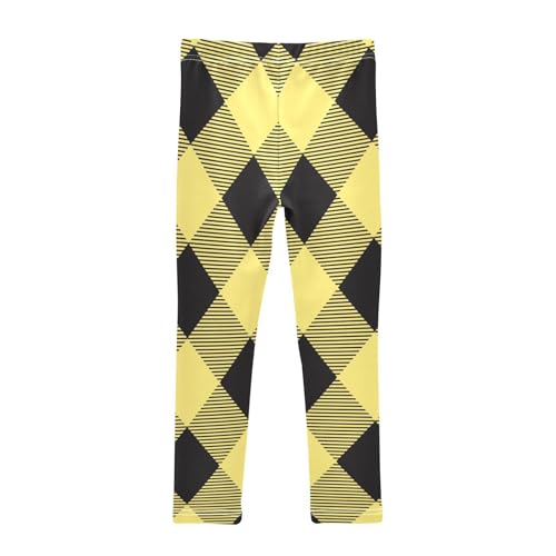 Argyle Plaid Black Yellow Big Girls Shorts Cotton Cartwheel Shorts Gymnastics Leotards for Beach2