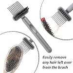 2Pcs 2-in-1 Hair Brush Cleaner and Remover Tools, Dual-Sided Comb Effective Hairbrush Cleaner for Removing Hair and Dust Home Salon Travel Use(Grey) - Image 4