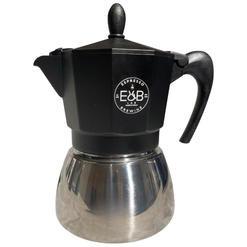 E&B Lab Moka Induction 3T Moka 3 Tazze per Piani a Induzione Competition Moka Filter