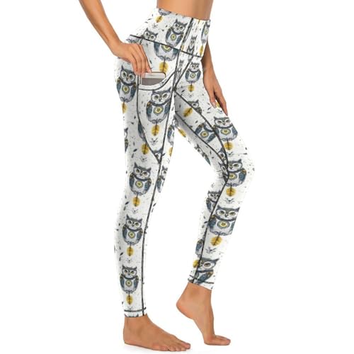 Pantalon de yoga avec poches femme et legging d'entraînement contrôle du ventre