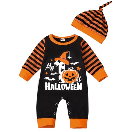 Hifot Disfraz Calabaza Bebe,Disfraz Halloween Bebe Niña Niño Infantil Disfraces Mono Ropa Recien Nacido Calabaza Halloween