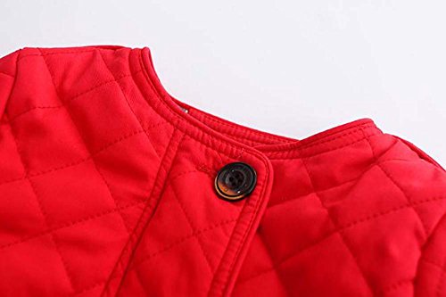 Girl's Turtle Neck Diamond Pattern Thick Cotton Single Breasted Cardigan Outwear3