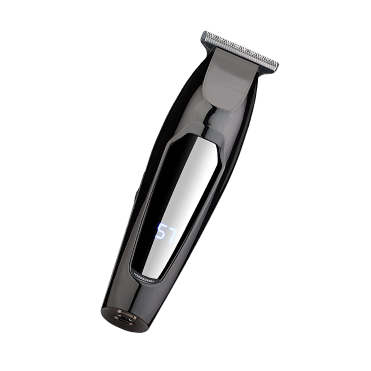 WOFASHPURET Display Electric Clipper Rechargeable Trimmer with Guide for Precise Cutting Black Shaper for Home Use